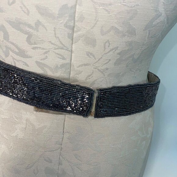 Vintage Belt Womens One Size OSFM Beaded Silver Multicolor Hook Loop Closure main image 4